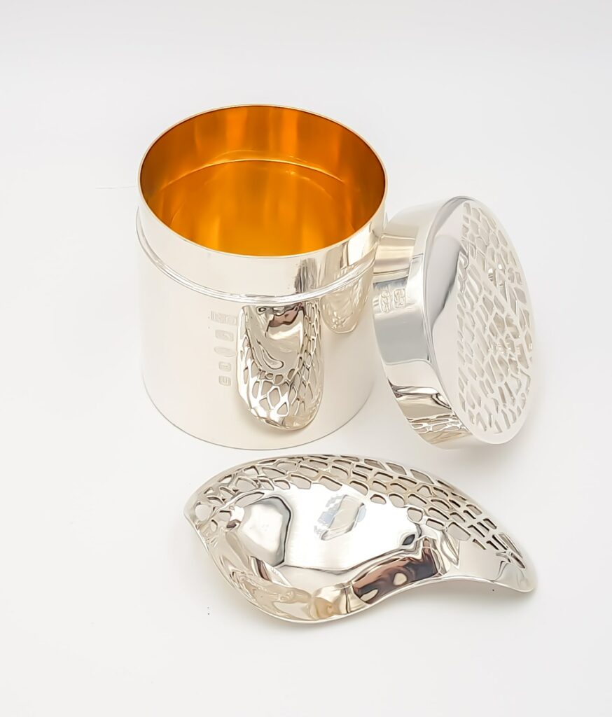 Pierced Caddy & Spoon